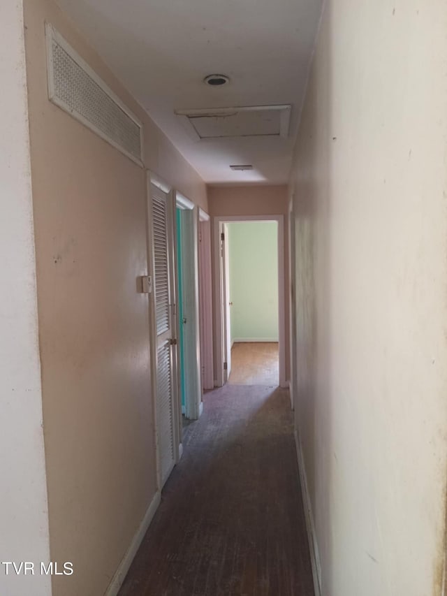 hallway featuring hardwood / wood-style floors