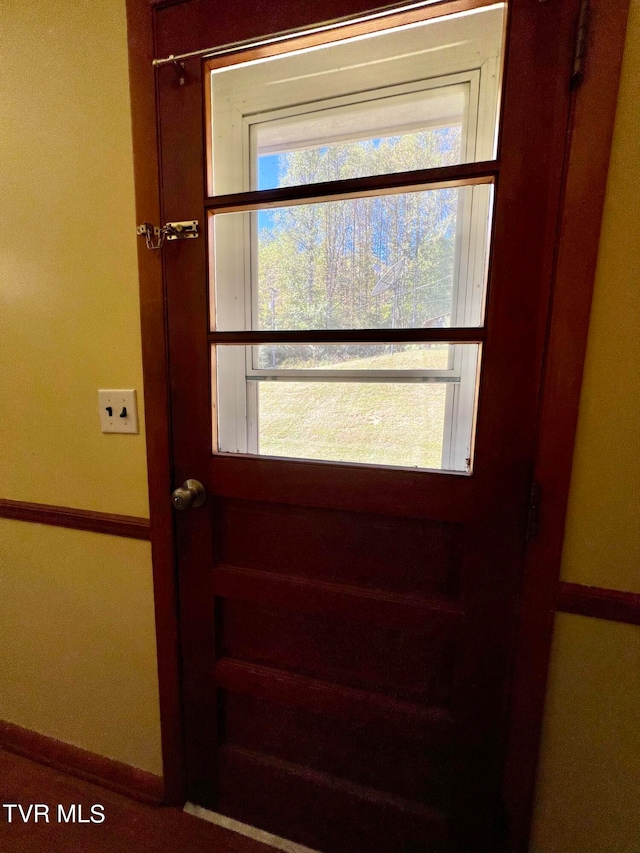 view of doorway to outside