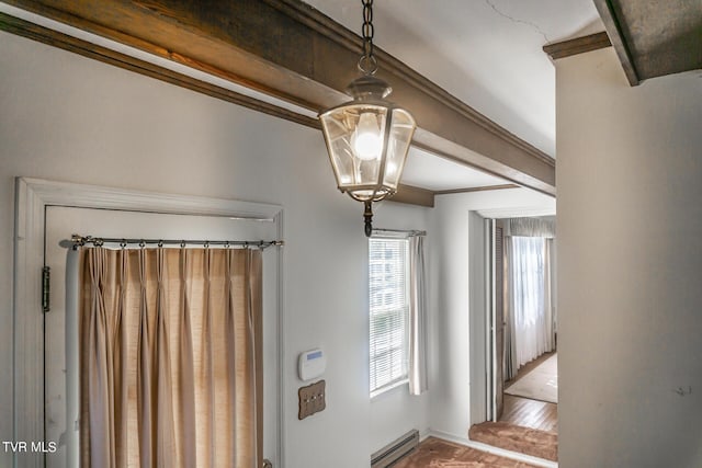 1021 Tusculum Blvd, Greeneville, TN 37745 - details featuring a baseboard heating unit and wood finished floors