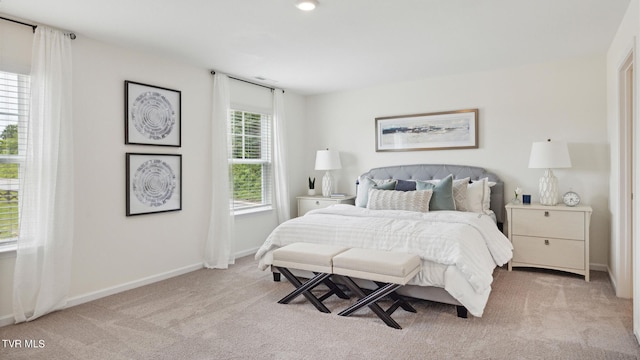 view of carpeted bedroom