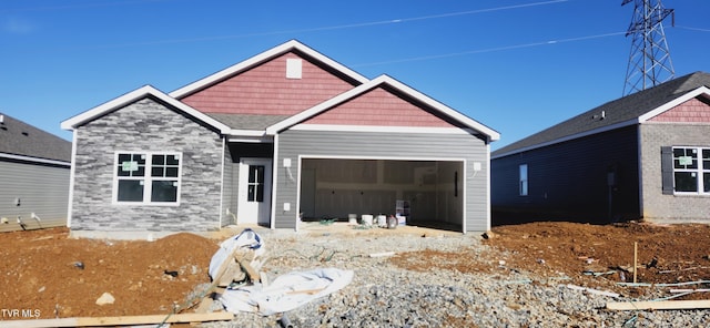 view of front of home featuring a garage