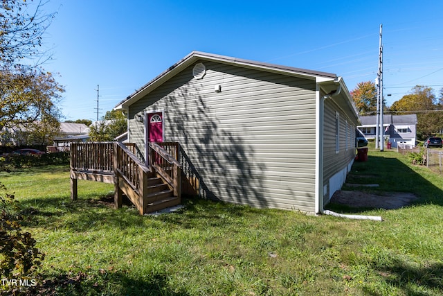 exterior space featuring a yard