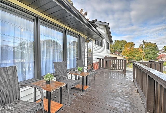 view of wooden deck