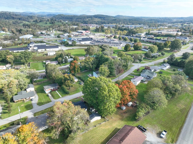 bird's eye view featuring a mountain view