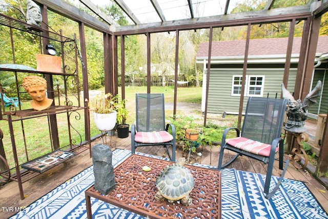 view of sunroom