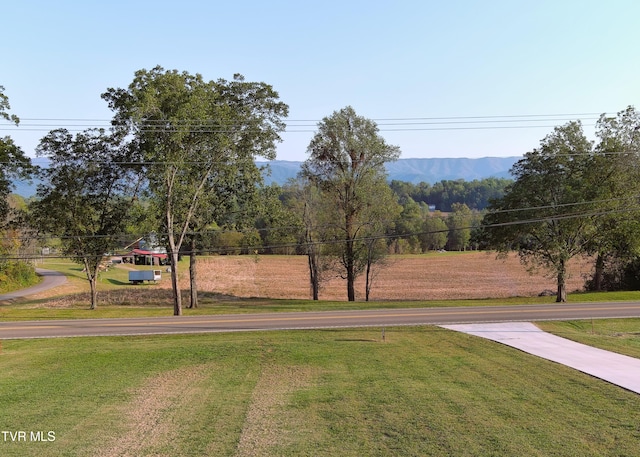 exterior space with a mountain view