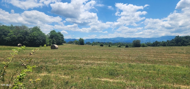 mountain view featuring a rural view