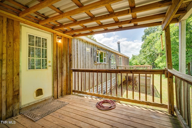 view of wooden terrace