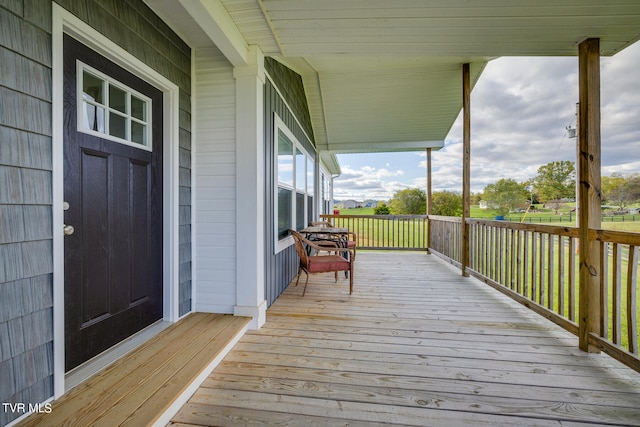 view of wooden deck