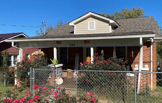 view of front of home featuring a porch