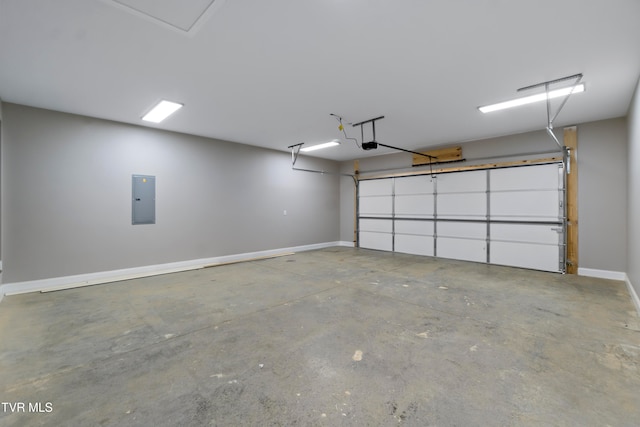 garage with electric panel