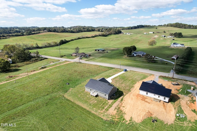 bird's eye view featuring a rural view