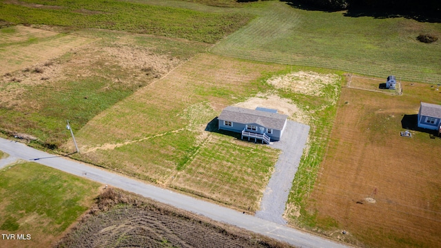 bird's eye view with a rural view