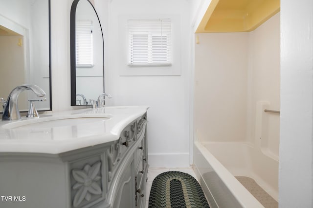 bathroom featuring vanity and tile patterned floors