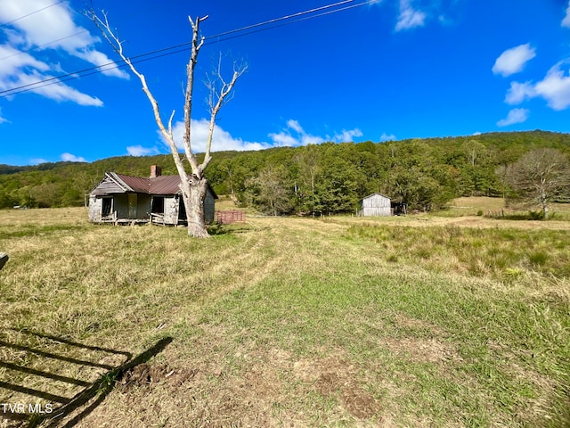 view of yard featuring a rural view