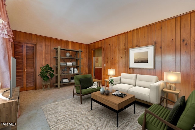 view of carpeted living room