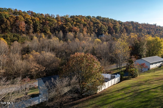 bird's eye view with a rural view