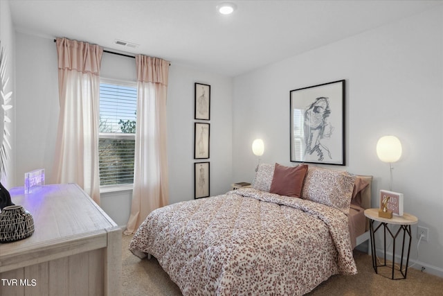 view of carpeted bedroom