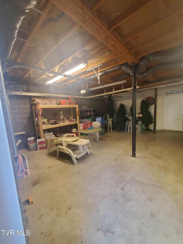 view of basement