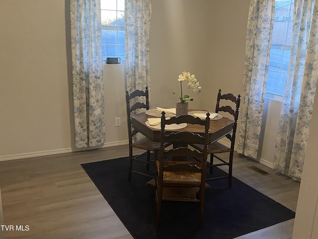 dining room featuring hardwood / wood-style floors