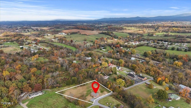 aerial view featuring a mountain view