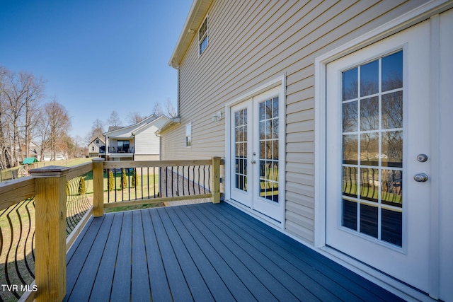 deck with french doors