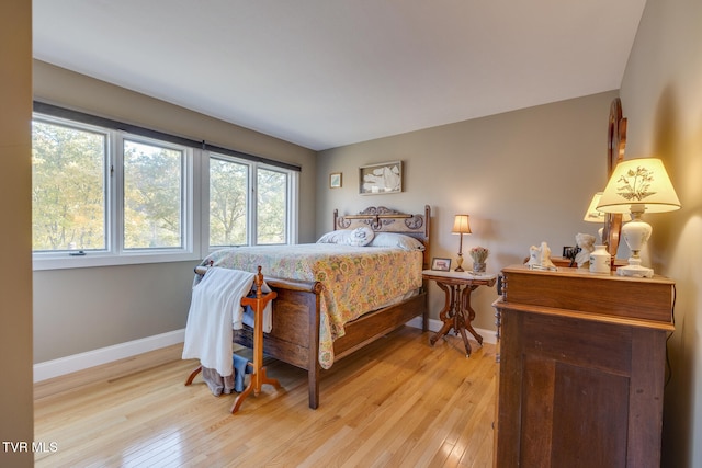 bedroom featuring light hardwood / wood-style floors