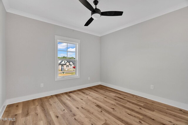 633 Uncle Buddys Way, Jonesborough, TN 37659 - unfurnished room with crown molding, wood finished floors, baseboards, and a ceiling fan