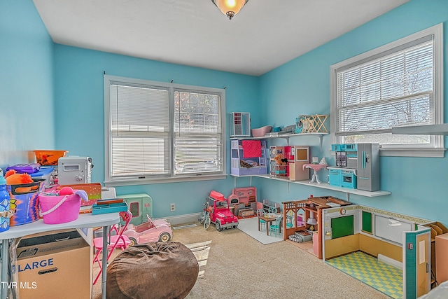 playroom featuring carpet floors