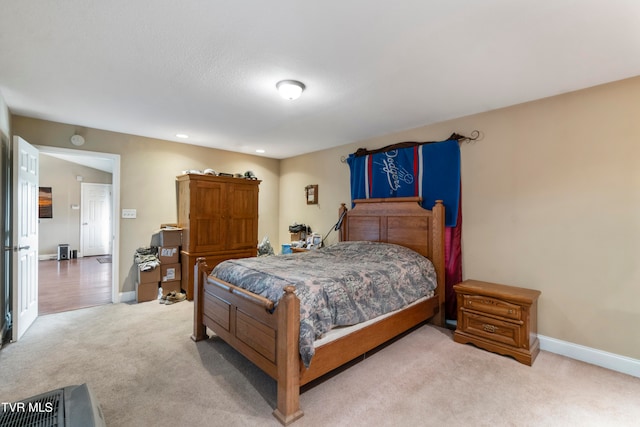 view of carpeted bedroom