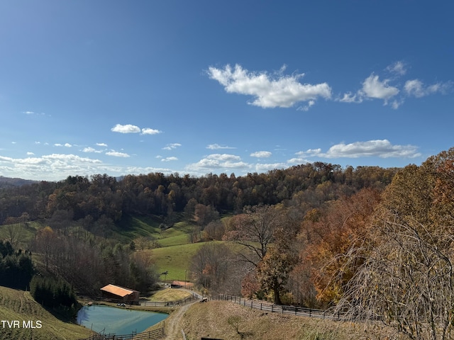 view of mountain feature featuring a rural view