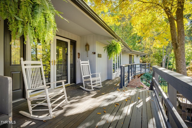 view of wooden deck