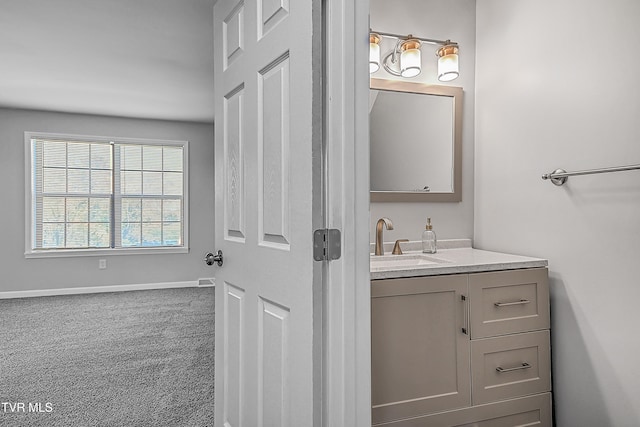 bathroom featuring vanity