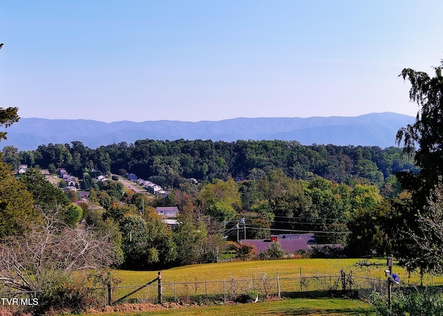 property view of mountains featuring a rural view