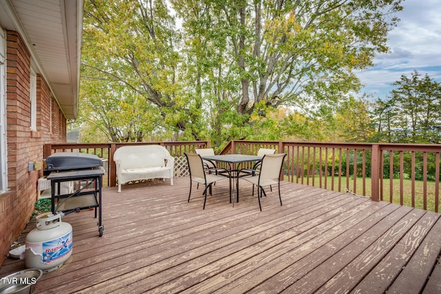 deck with grilling area