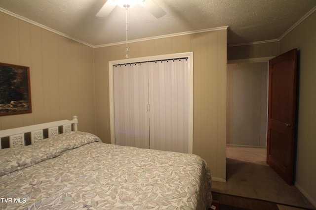 939 Muddy Creek Rd, Piney Flats, TN 37686 - carpeted bedroom featuring ornamental molding and ceiling fan