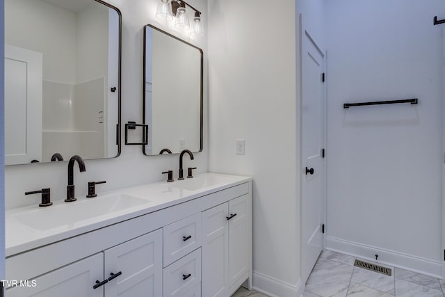 bathroom with vanity