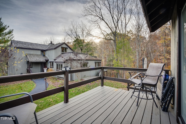 view of wooden terrace