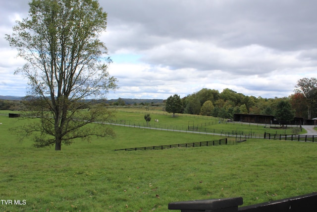 view of yard featuring a rural view