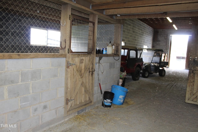 view of horse barn