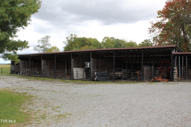 view of horse barn