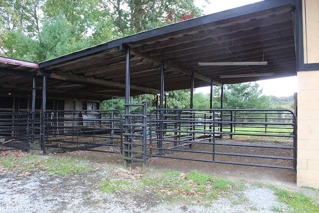 view of horse barn