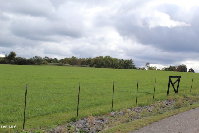 view of yard featuring a rural view