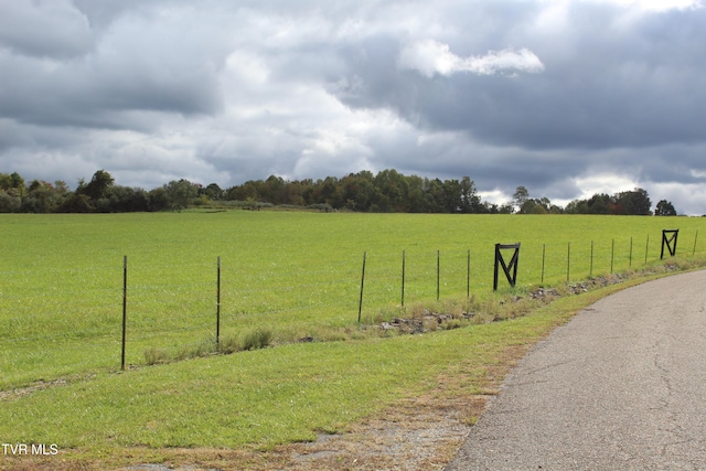 view of yard featuring a rural view