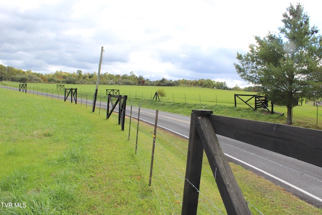 view of street featuring a rural view