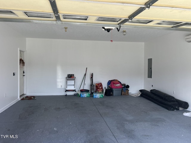 garage with electric panel