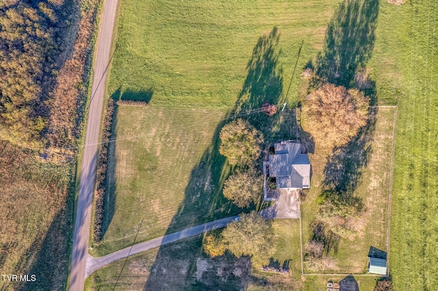 bird's eye view with a rural view