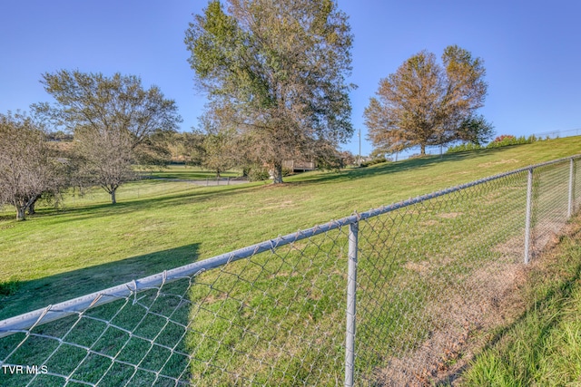 view of yard with a rural view