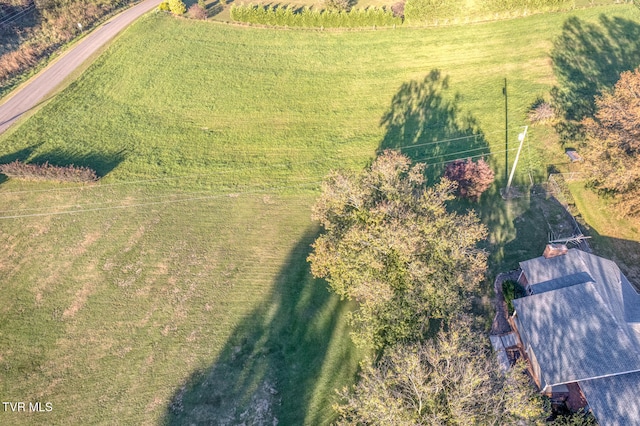 aerial view featuring a rural view