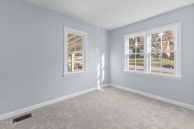 view of carpeted spare room